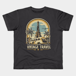 Vintage Travel: Paris Kids T-Shirt